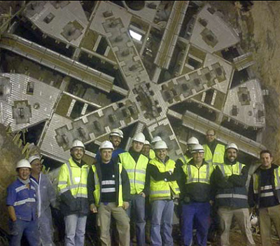 Spagna - Abbattuto il diaframma nella prima canna del tunnel ferroviario di Terrassa