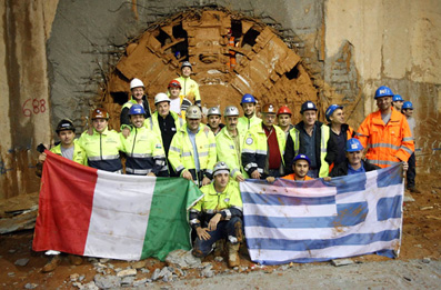 Grecia - Caduta di diaframma per la metropolitana di Salonicco
